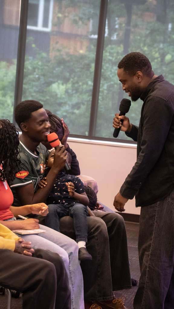 Sharing a testimony during a service